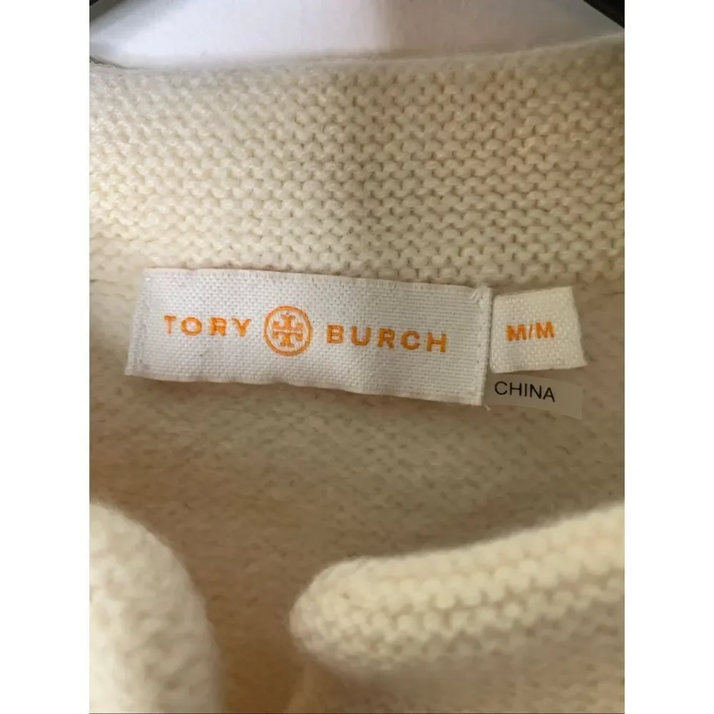 Tory Burch Ross merino wool cardigan women's size medium